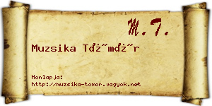 Muzsika Tömör névjegykártya